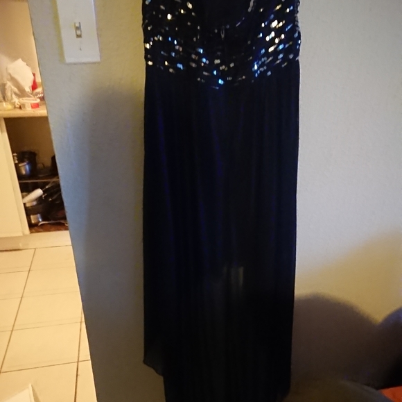 DARK Blue high low dress - Picture 2 of 3